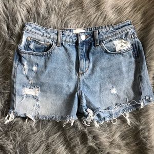 Gilded Intent distressed shorts